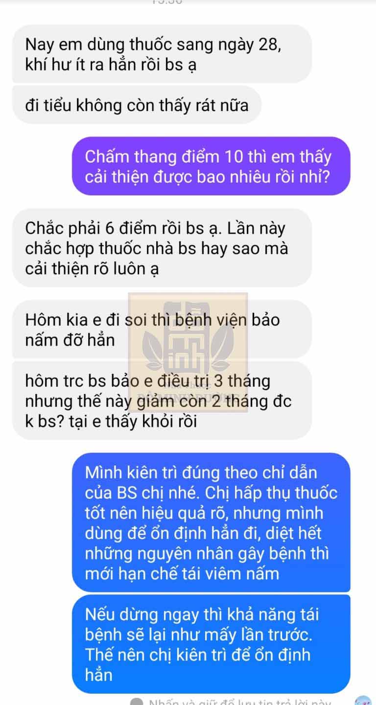 Phản hồi của bệnh nhân về Phụ Khang Đỗ Minh