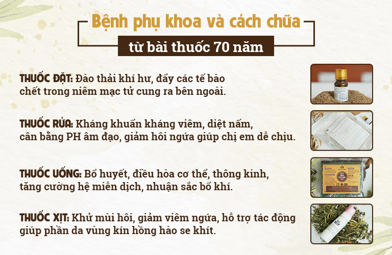 Liệu trình  bài thuốc Phụ Khang Đỗ Minh